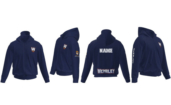 Ladies Full Zip Front Club Hoodie