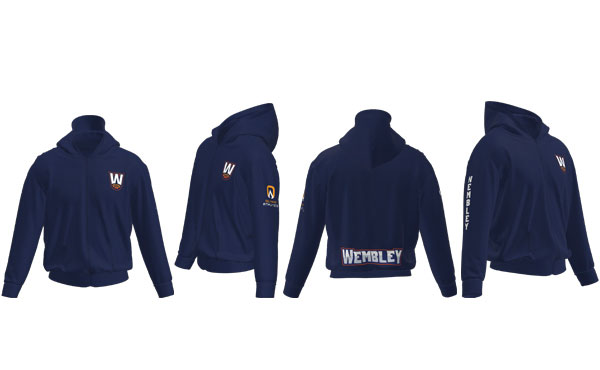 Kids Full Zip Front Club Hoodie